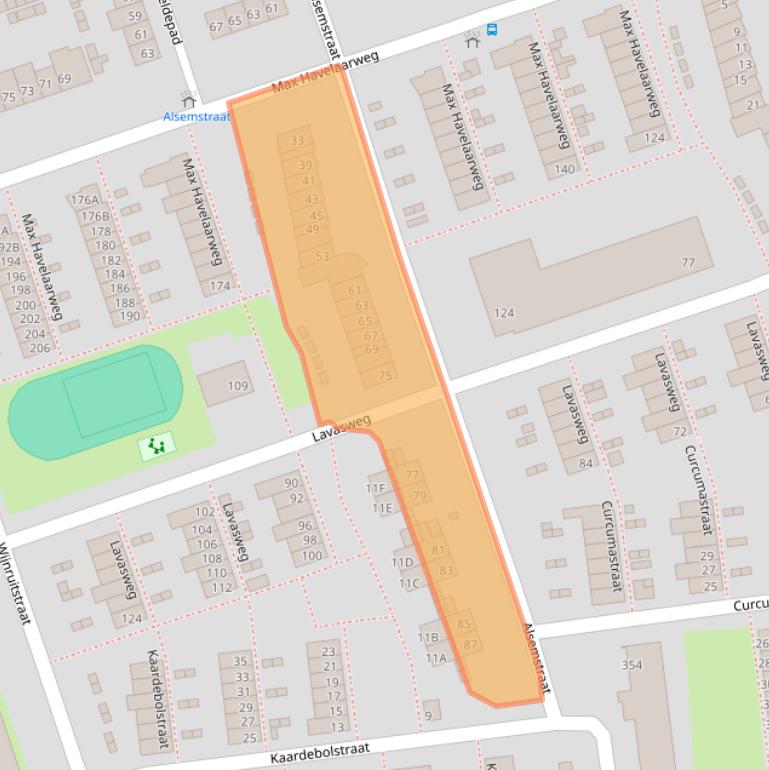 Kaart van postcodegebied 3193RA.