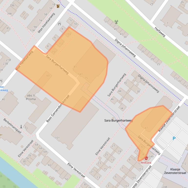 Kaart van postcodegebied 3193TB.