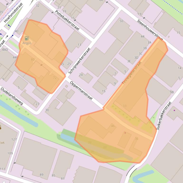 Kaart van postcodegebied 3194AC.