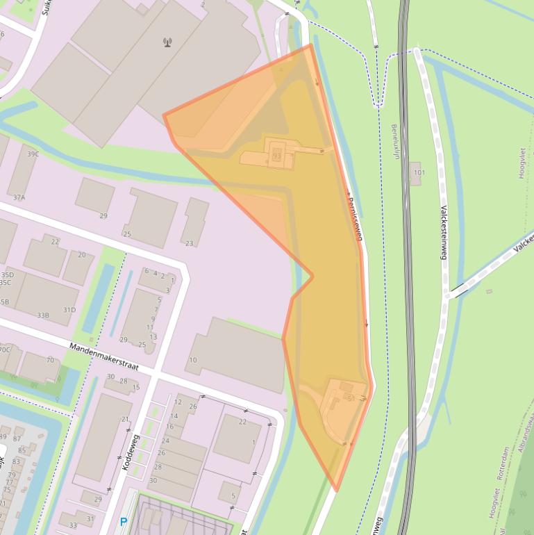 Kaart van postcodegebied 3194AH.