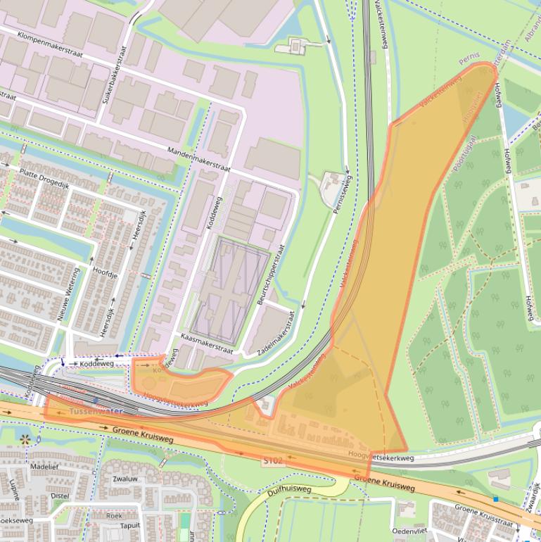 Kaart van postcodegebied 3194AM.