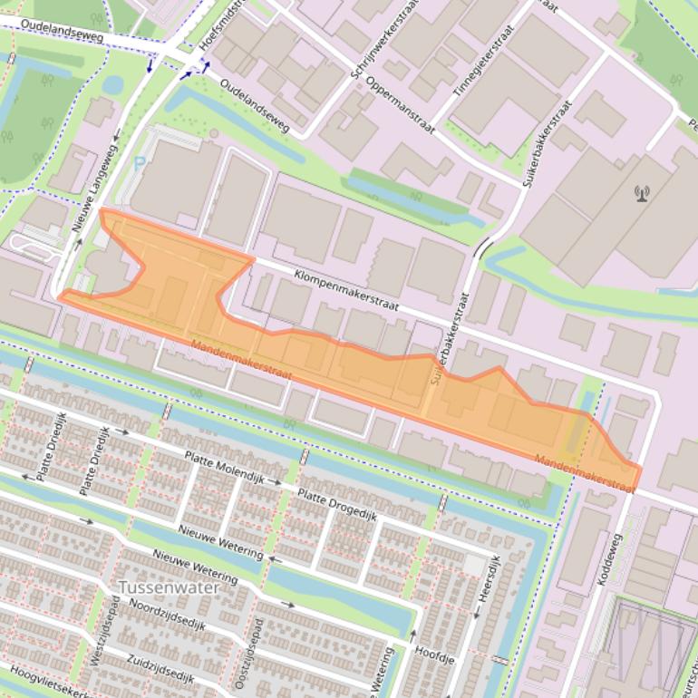 Kaart van postcodegebied 3194DA.