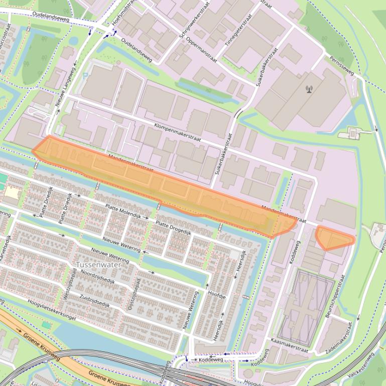 Kaart van postcodegebied 3194DG.