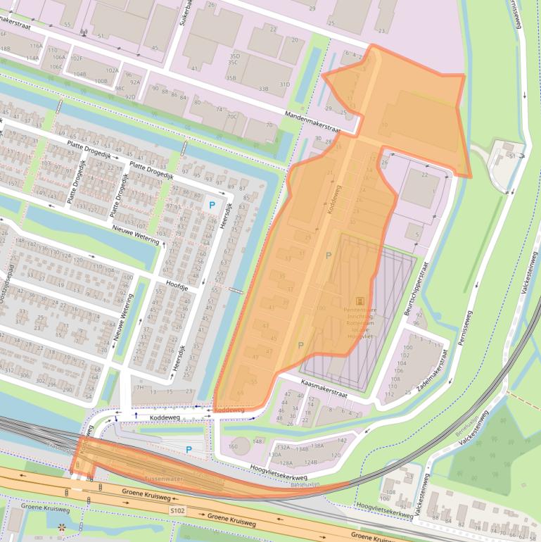 Kaart van postcodegebied 3194DH.