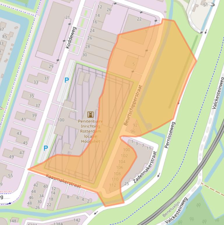 Kaart van postcodegebied 3194DK.