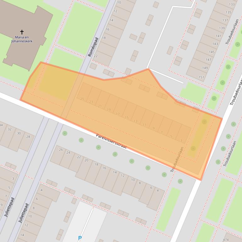 Kaart van postcodegebied 3194JJ.