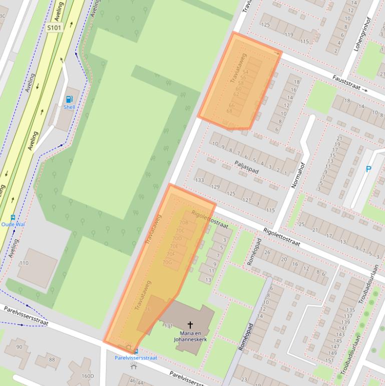 Kaart van postcodegebied 3194JZ.