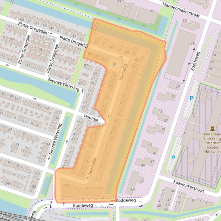 Kaart van postcodegebied 3194KA.