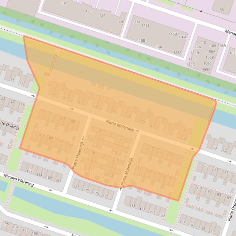 Kaart van postcodegebied 3194KE.