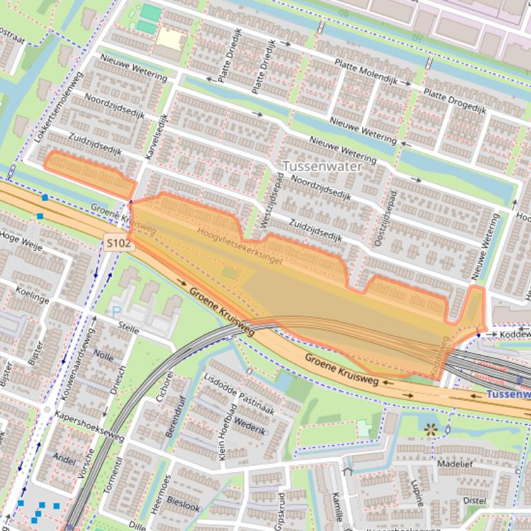 Kaart van postcodegebied 3194NE.