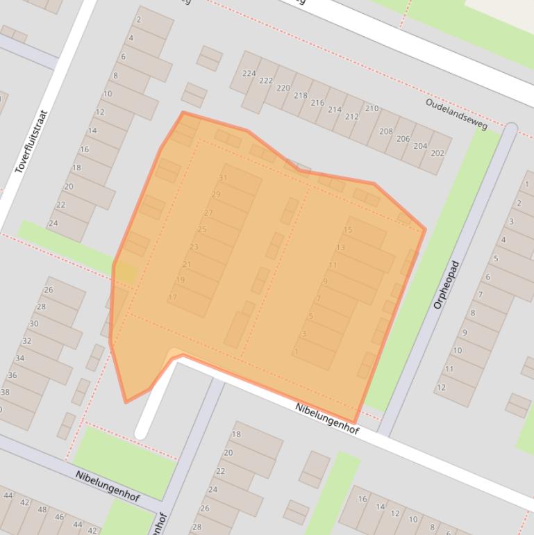 Kaart van postcodegebied 3194VJ.