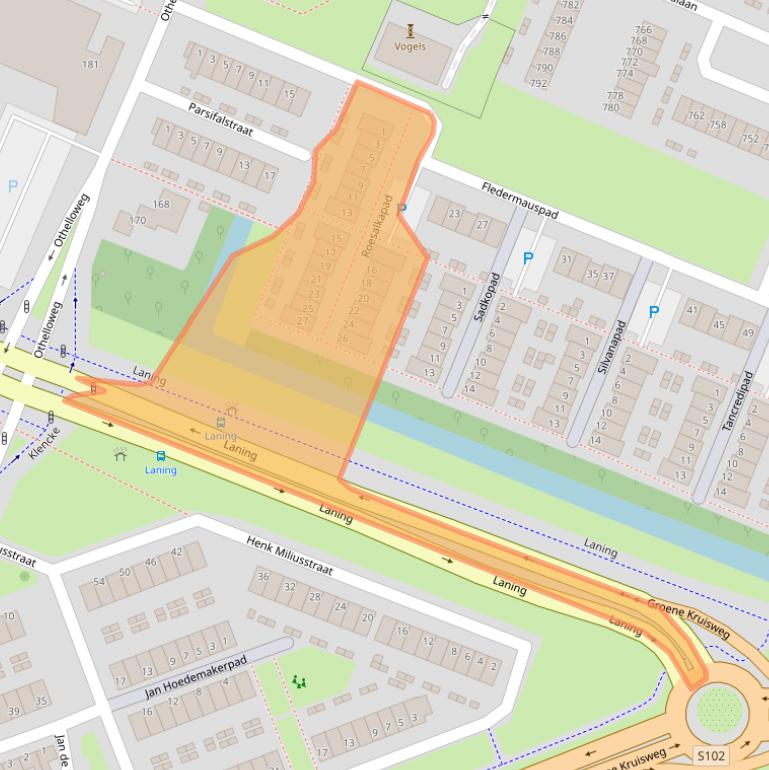 Kaart van postcodegebied 3194WG.