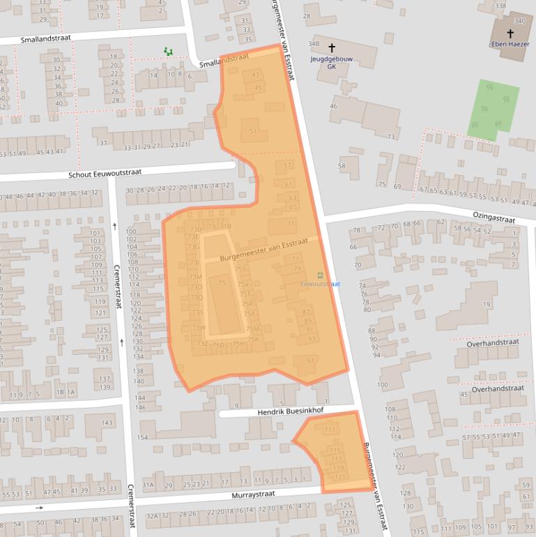 Kaart van postcodegebied 3195AB.