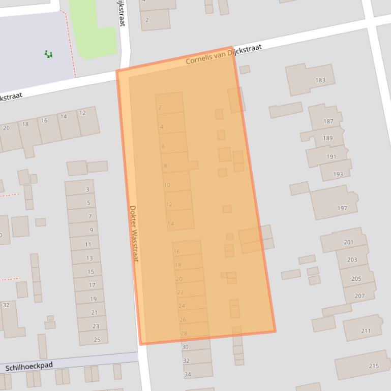 Kaart van postcodegebied 3195BE.