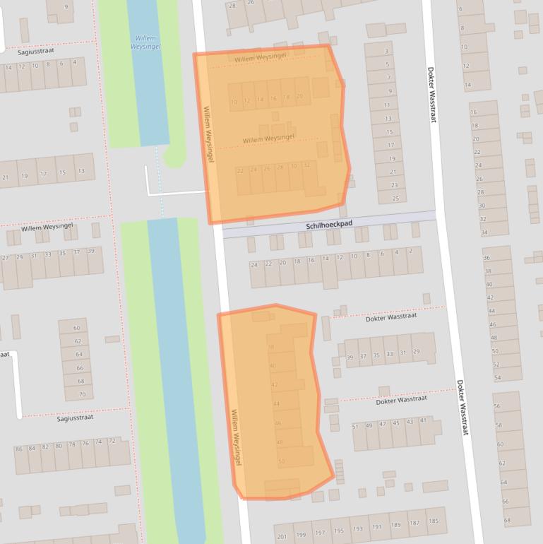 Kaart van postcodegebied 3195BV.