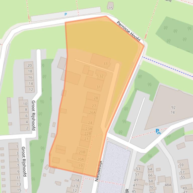 Kaart van postcodegebied 3195GE.