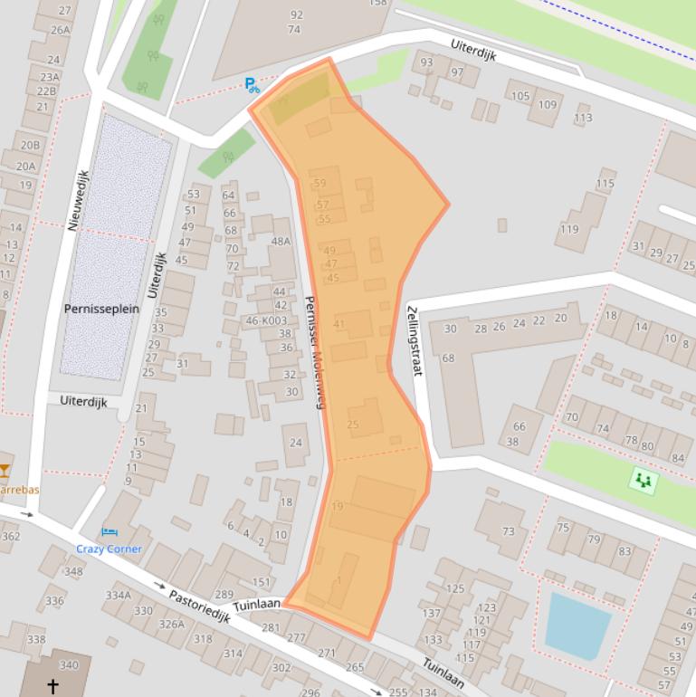 Kaart van postcodegebied 3195GG.