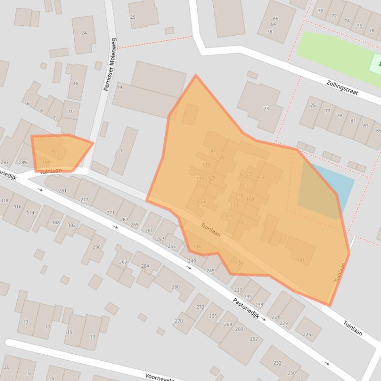 Kaart van postcodegebied 3195GJ.