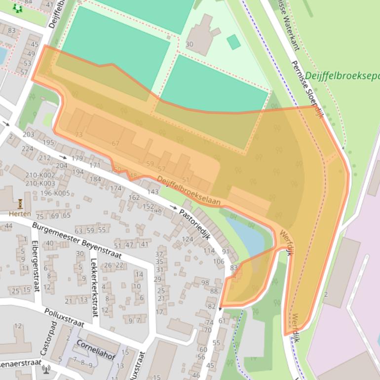Kaart van postcodegebied 3195GS.