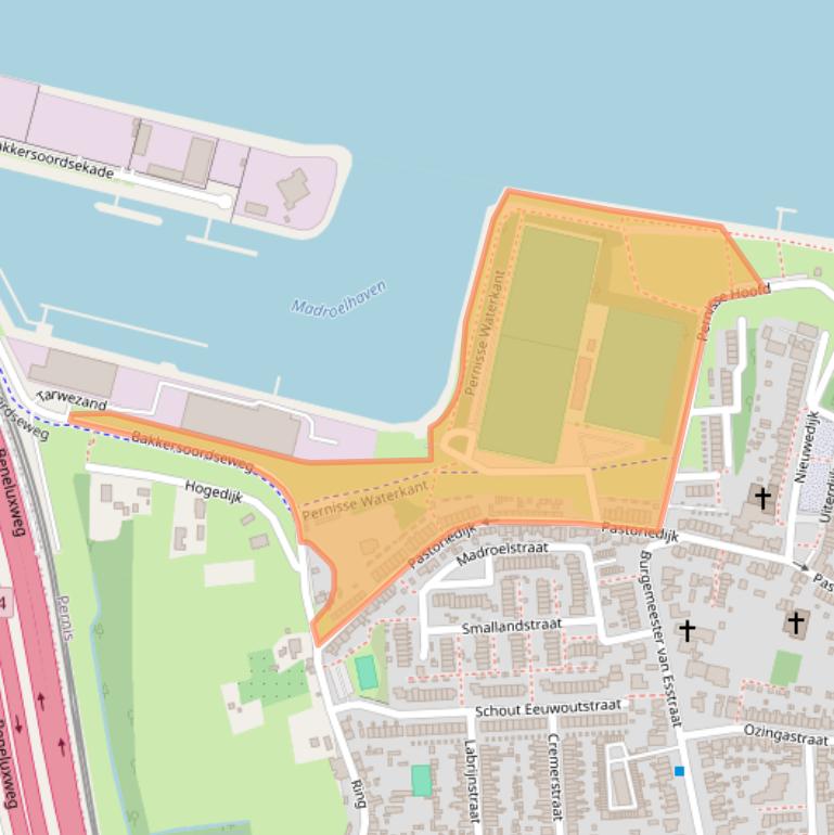 Kaart van postcodegebied 3195HE.