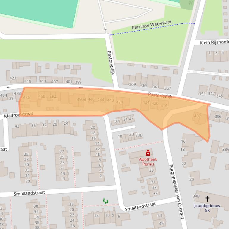 Kaart van postcodegebied 3195HP.