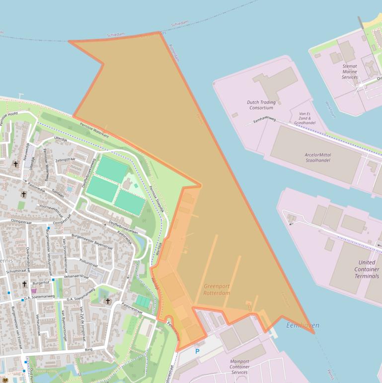 Kaart van postcodegebied 3195HV.