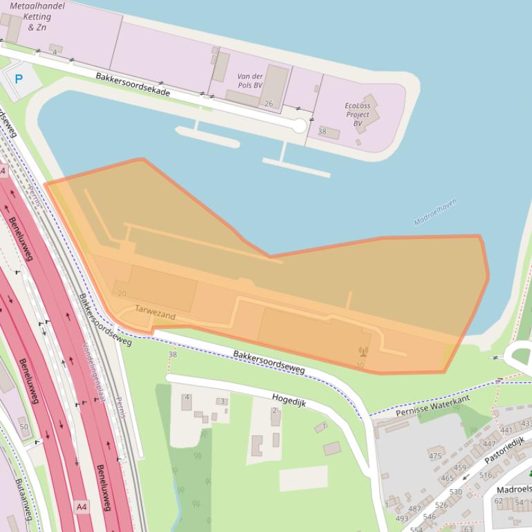 Kaart van postcodegebied 3195KS.