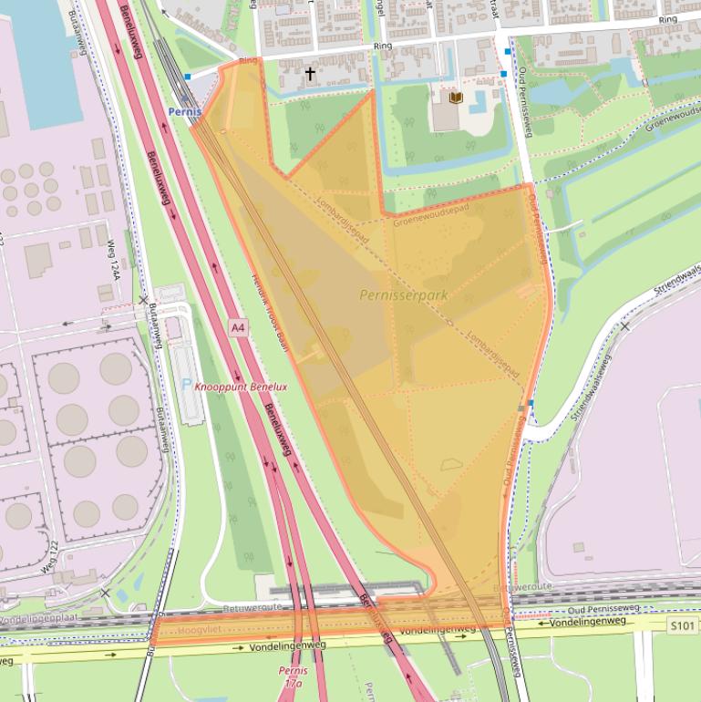 Kaart van postcodegebied 3195KT.
