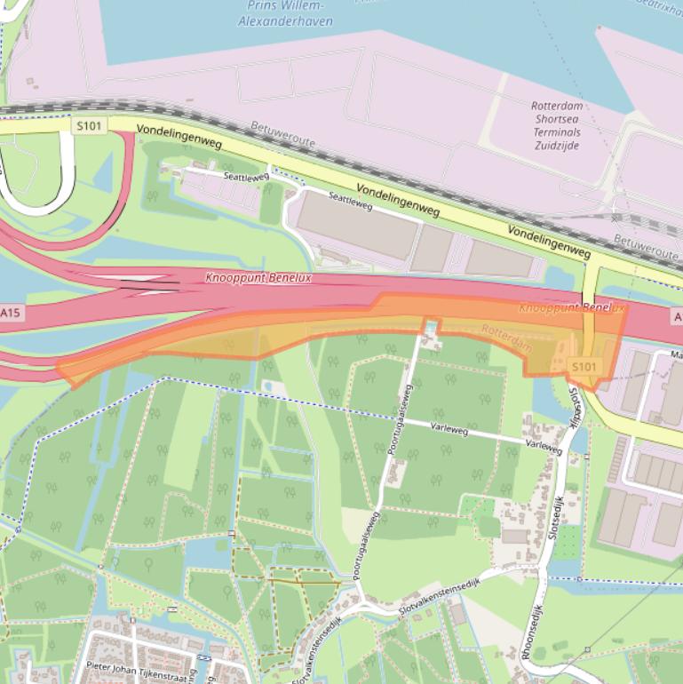 Kaart van postcodegebied 3195NE.