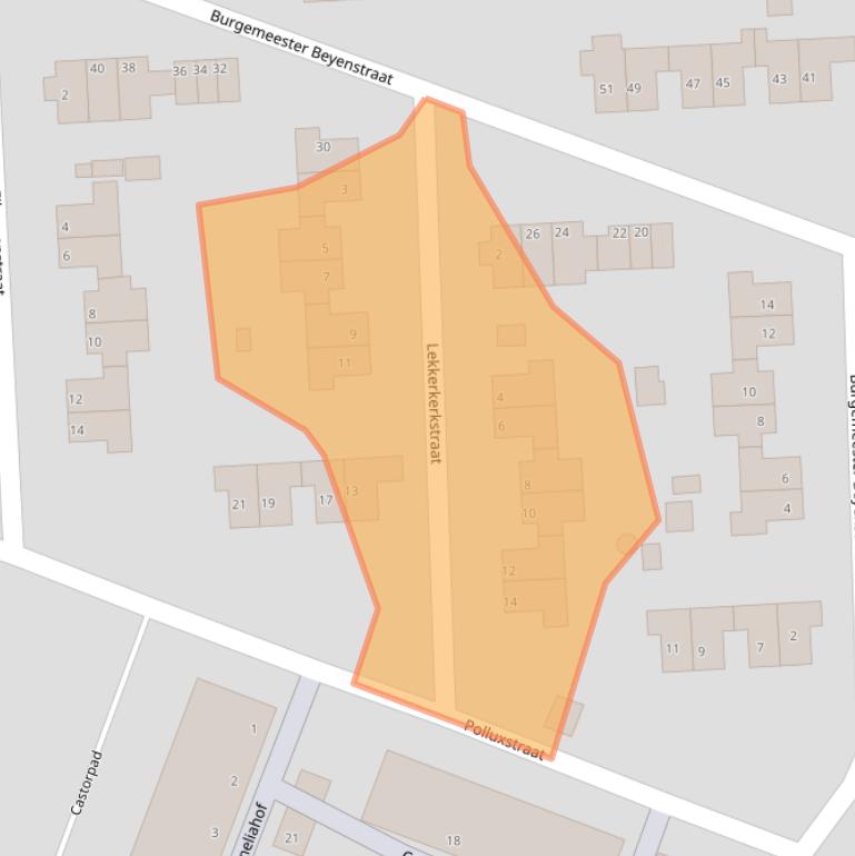 Kaart van postcodegebied 3195RG.