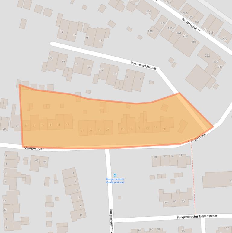 Kaart van postcodegebied 3195SJ.