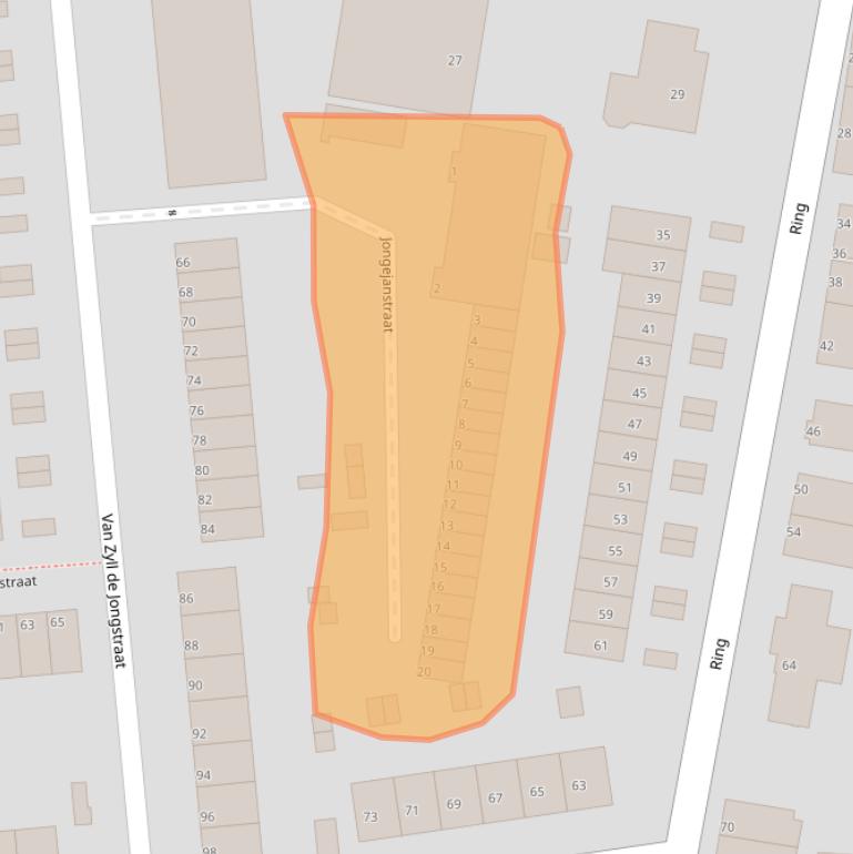Kaart van postcodegebied 3195TE.