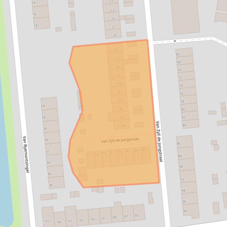 Kaart van postcodegebied 3195TM.