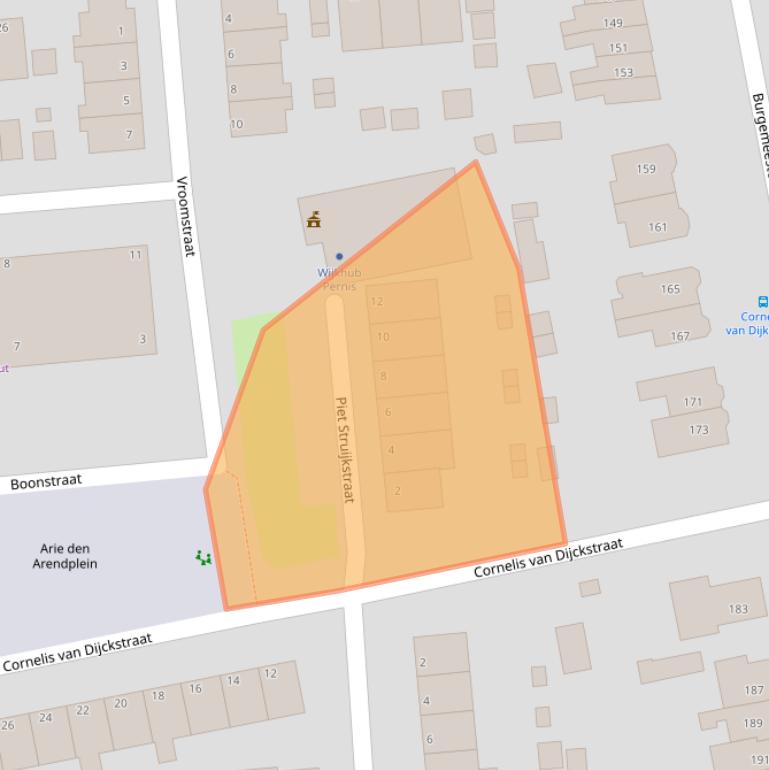 Kaart van postcodegebied 3195TZ.