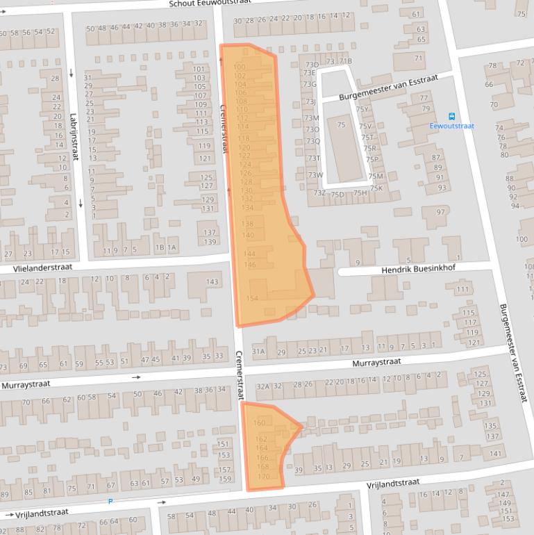 Kaart van postcodegebied 3195VB.