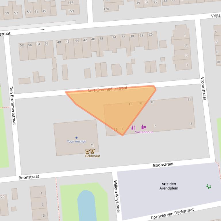 Kaart van postcodegebied 3195VX.