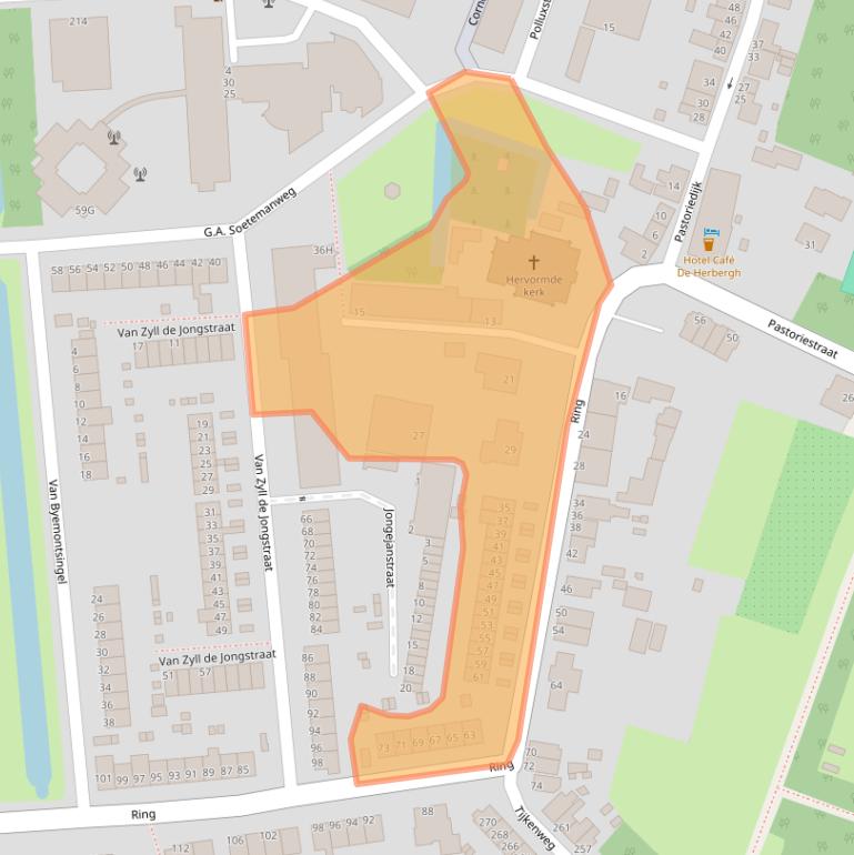 Kaart van postcodegebied 3195XB.