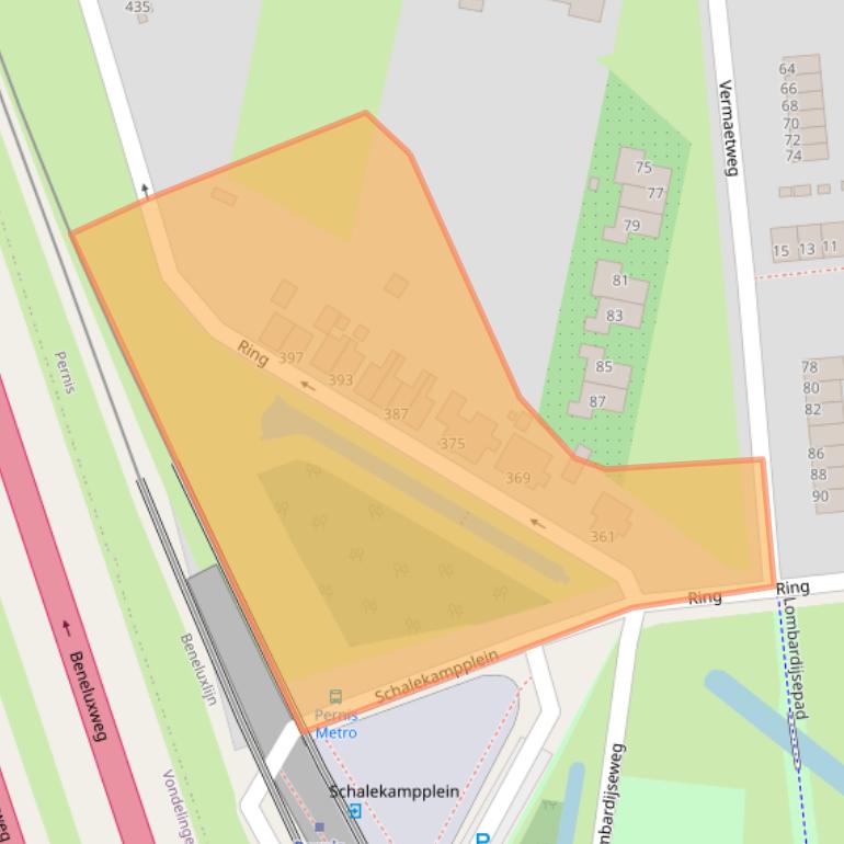 Kaart van postcodegebied 3195XH.