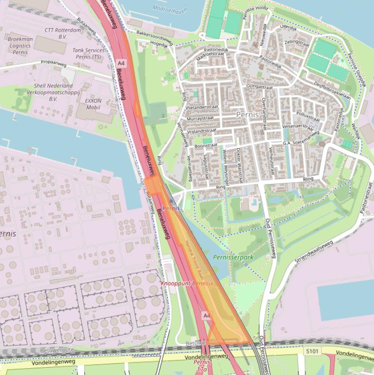 Kaart van postcodegebied 3195XX.