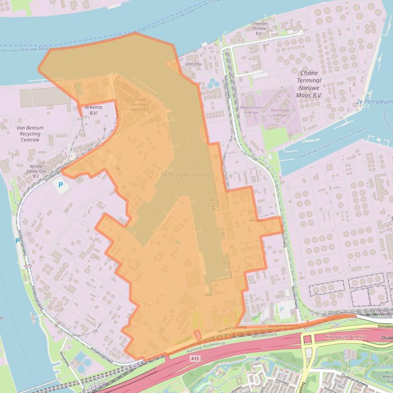 Kaart van postcodegebied 3196KE.