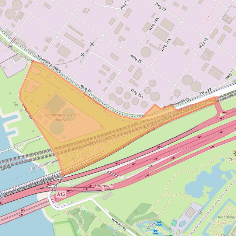 Kaart van postcodegebied 3196KJ.