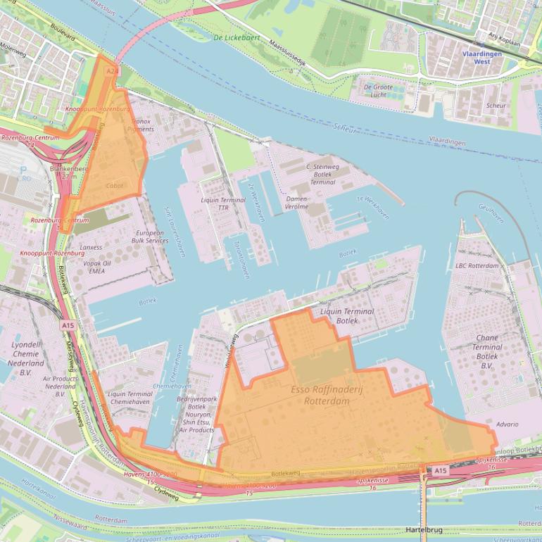Kaart van postcodegebied 3197KA.