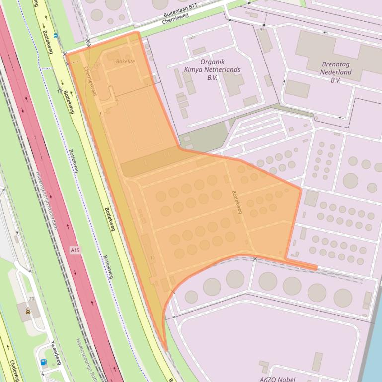 Kaart van postcodegebied 3197KB.