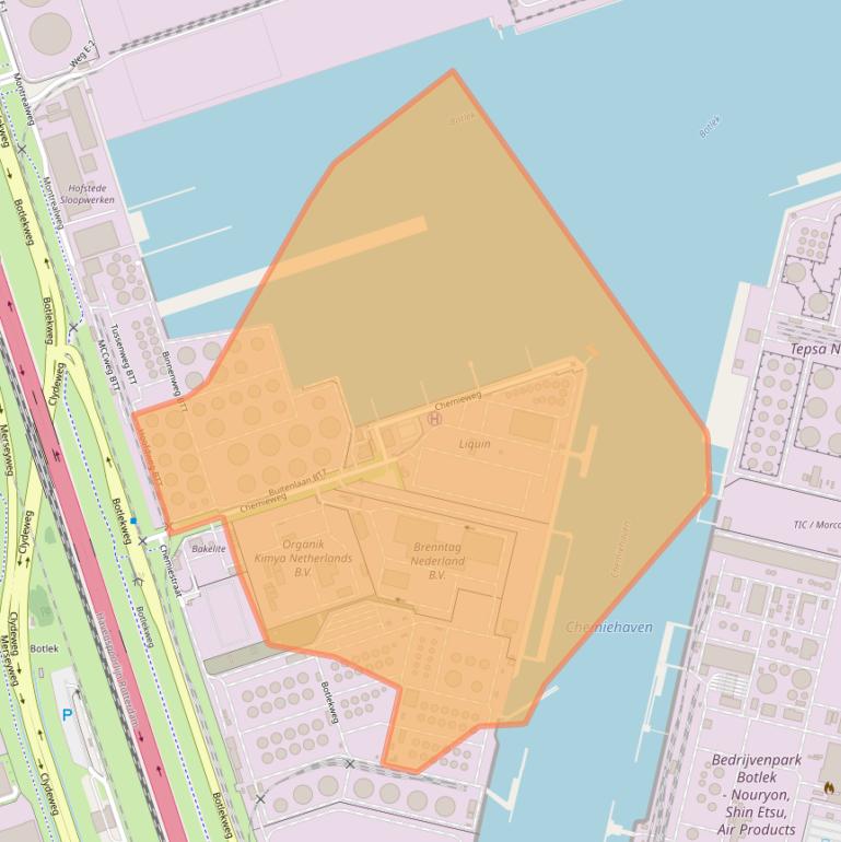 Kaart van postcodegebied 3197KC.