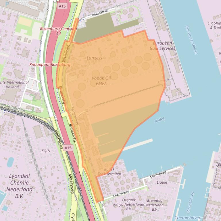 Kaart van postcodegebied 3197KH.