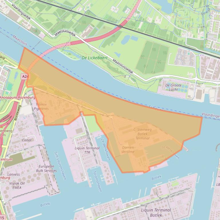 Kaart van postcodegebied 3197KK.