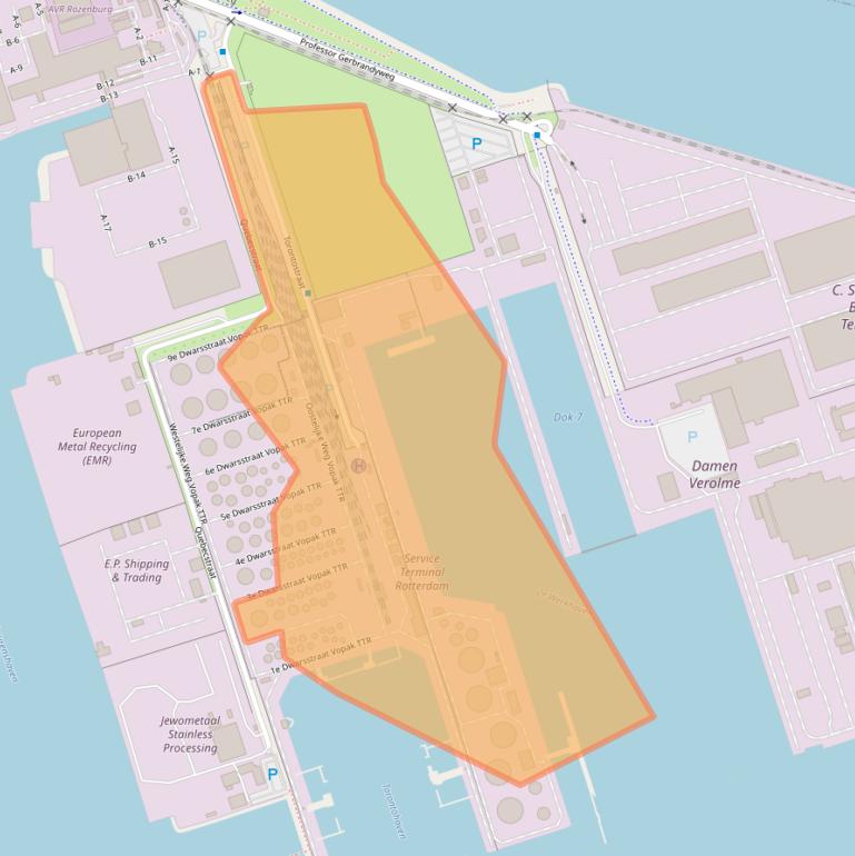 Kaart van postcodegebied 3197KN.