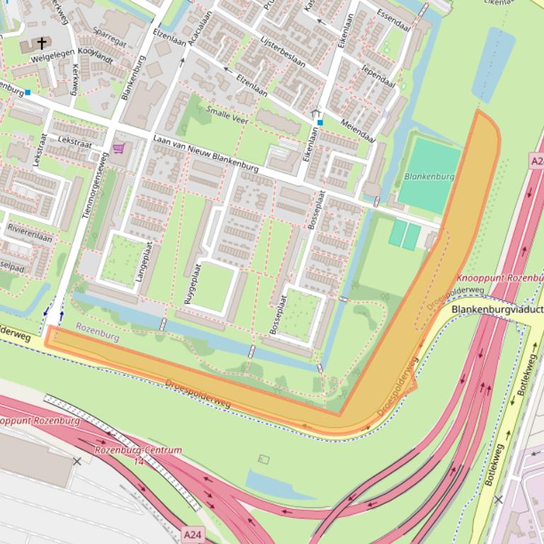 Kaart van postcodegebied 3197KZ.