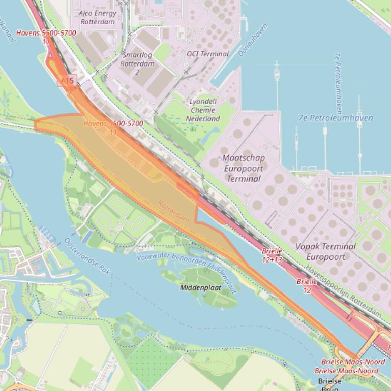 Kaart van postcodegebied 3198LE.