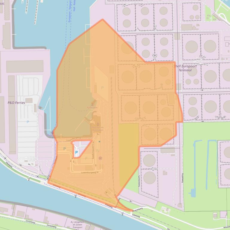 Kaart van postcodegebied 3198LG.